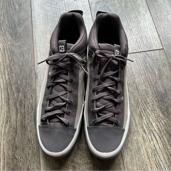 Black Caterpillar Code Hex Utility Unisex Leather Shoe Sneakers Grey P110508 - Picture 3 of 12